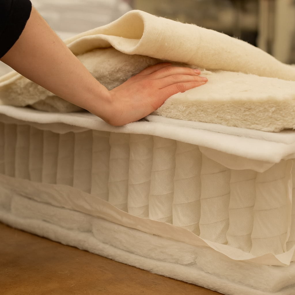 100% Organic Wool & Suvin Gold Organic Cotton 2000 Pocket Spring Hand Tufted Mattress
