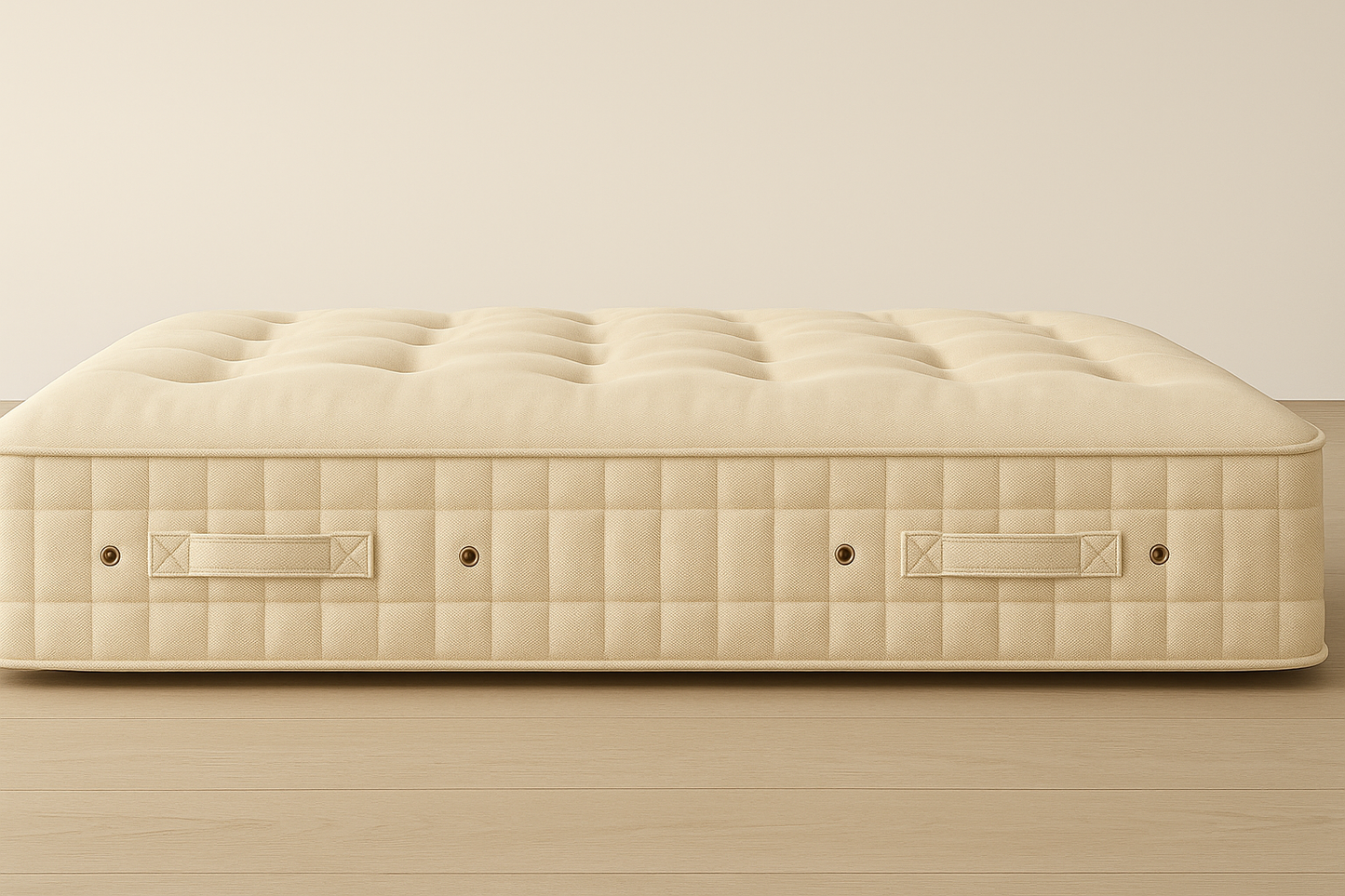 100% Organic Wool & Suvin Organic Gold Cotton Hand Tufted 3000 Air Suspension Pocket Spring Mattress